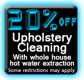 20% OFF Upholstery Cleaning